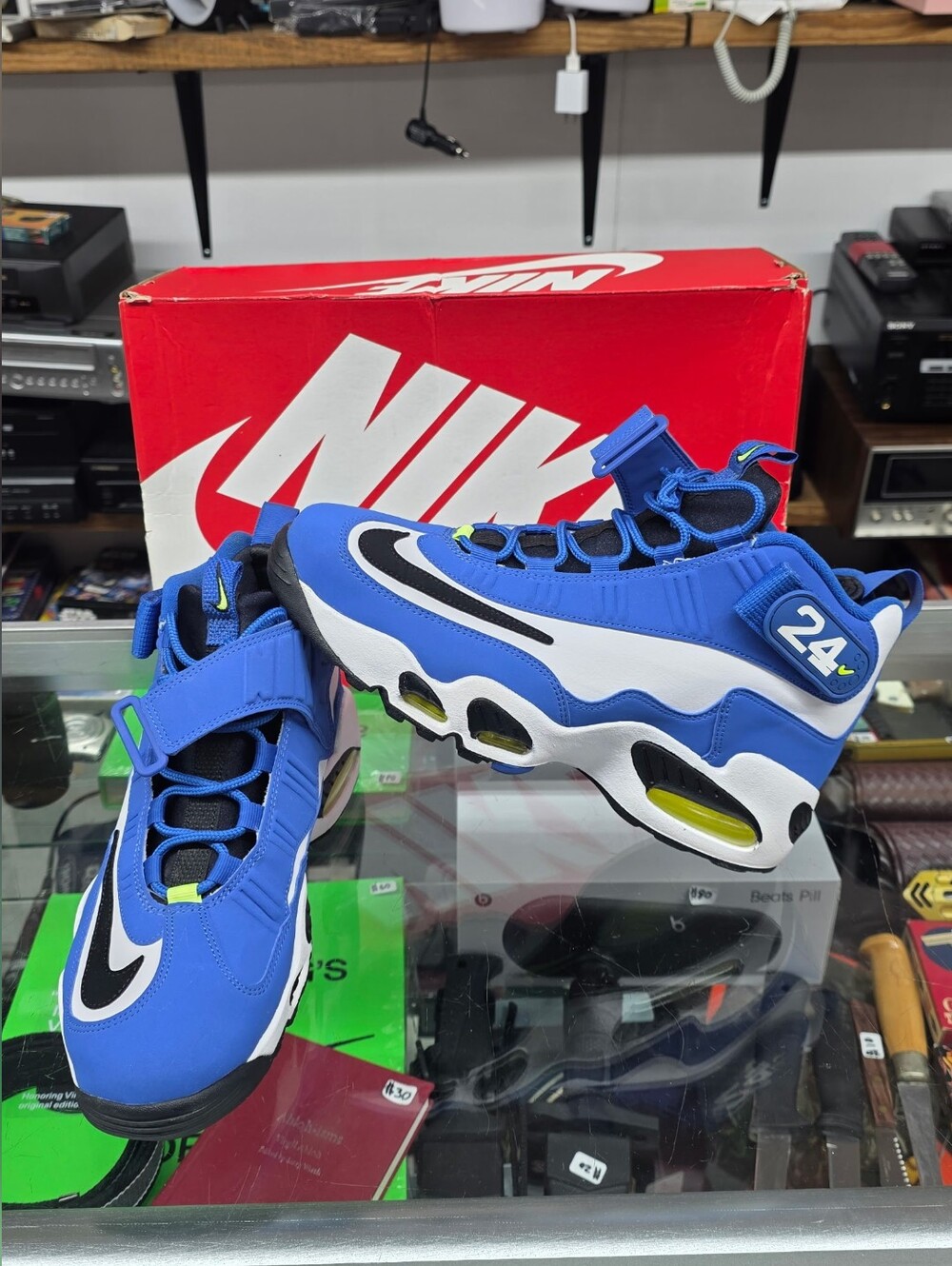 Nike Air Griffey Max 1 Shoes Varsity Royal Black Volt DJ5161-400 Men's 10